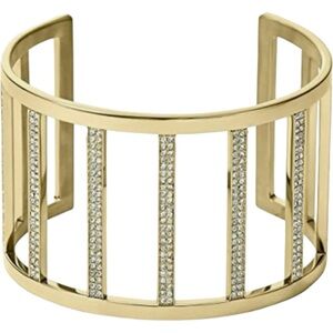 Michael Kors gold Swarovski crystal cuff bracelet. Excellent condition.